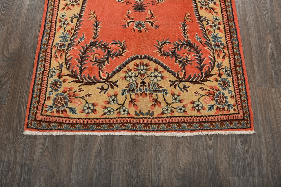 Thumbnail: 4x7 Rust Vintage Turkish Isparta Wool Rug
