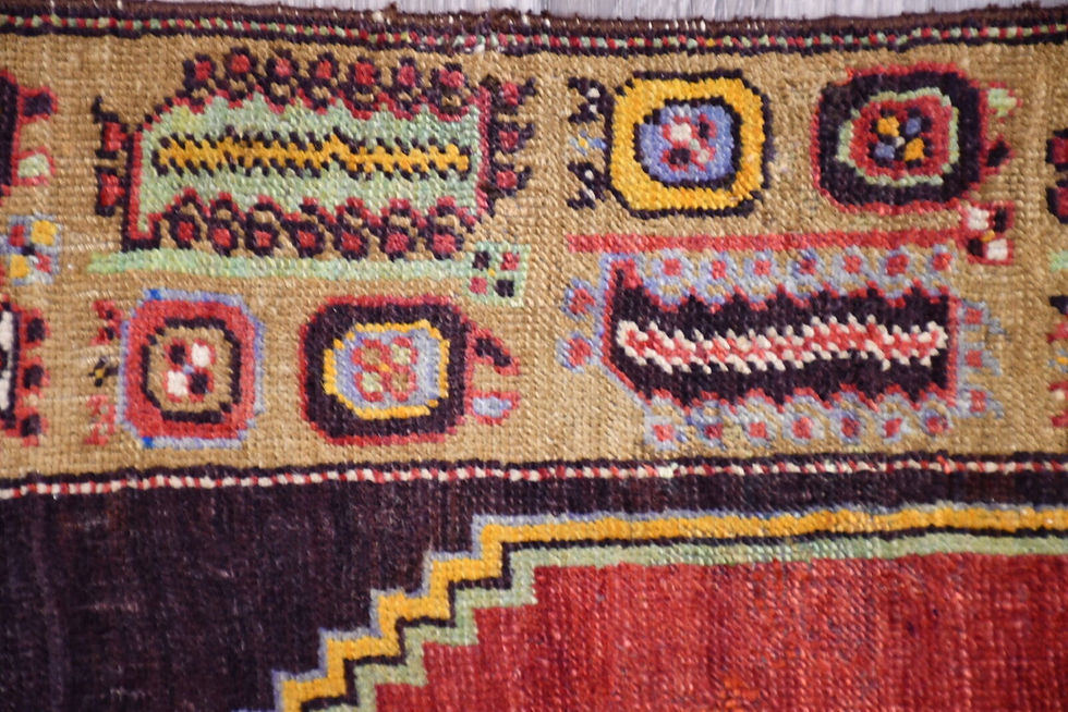 Thumbnail: 3x5 Oushak Rug: A Vintage Gem with Vibrant Hues