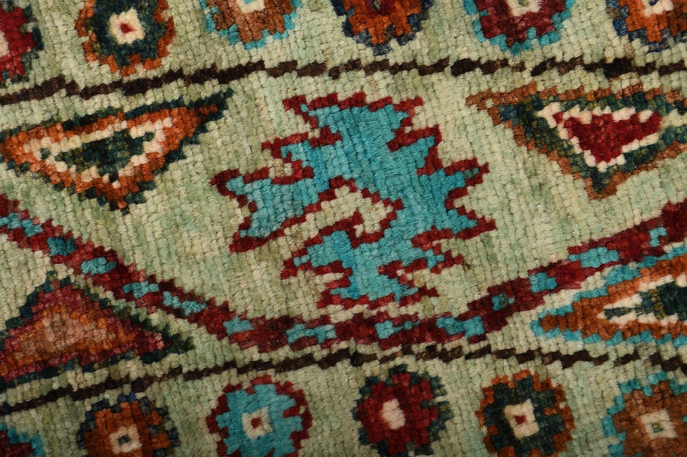 Thumbnail: 5x5 Beige Turkish Kazak Wool Rug
