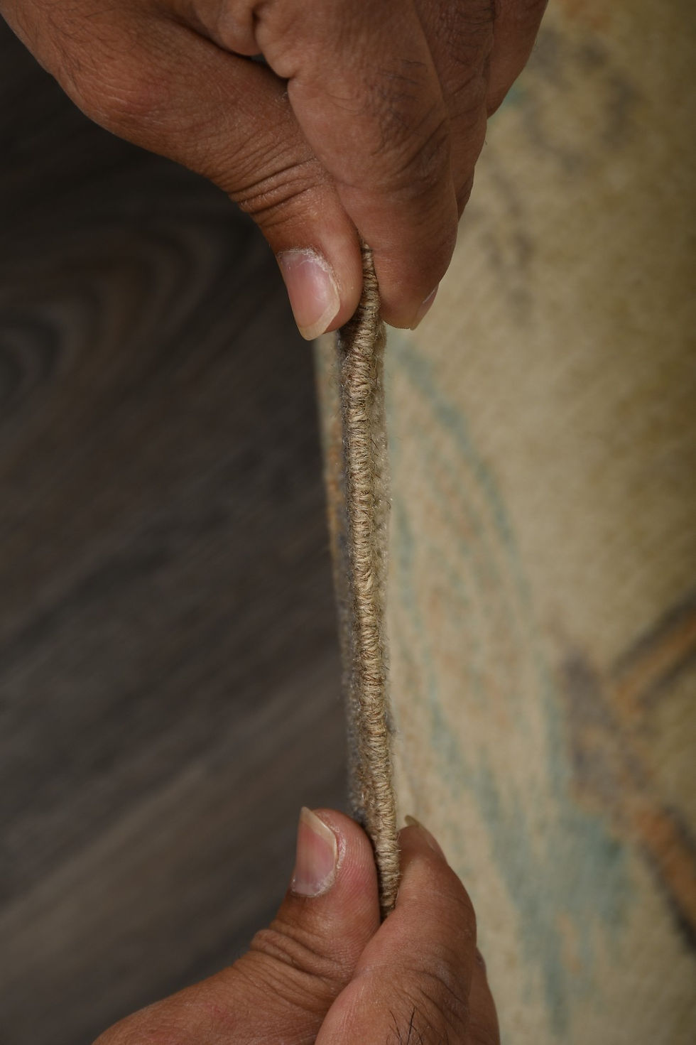 Thumbnail: 8x10 Beige Turkish Oushak Wool Rug