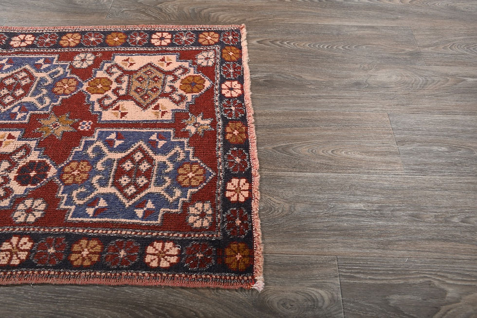 Thumbnail: Vintage 3x4 Brown Turkish Anatolian Rug Hand-Knotted Wool Area Carpet