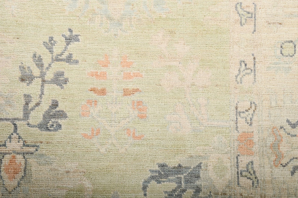Thumbnail: 9x12 Beige Turkish Oushak Wool Rug