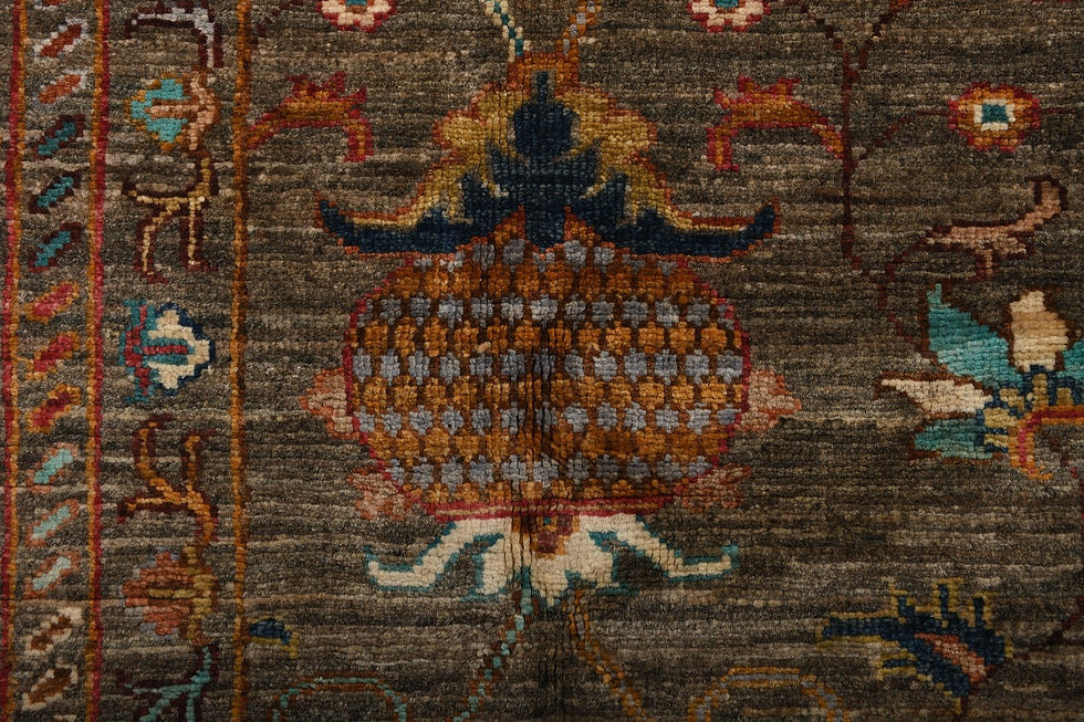 Thumbnail: 8x10 Brown Afghan Wool Rug