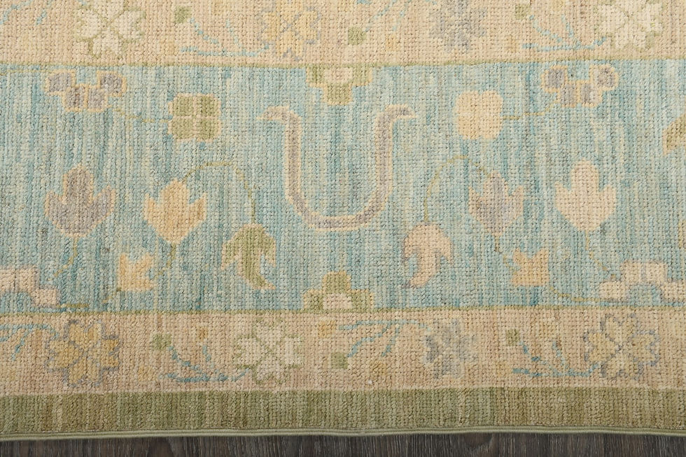 Thumbnail: 9x12 Beige Turkish Oushak Wool Rug