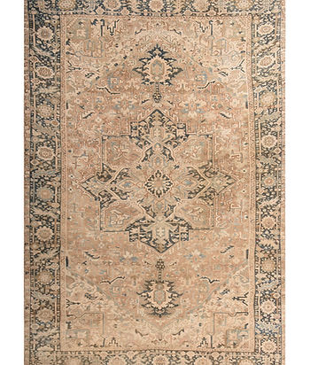 10x13 Beige Semi-Antique Persian Wool Rug