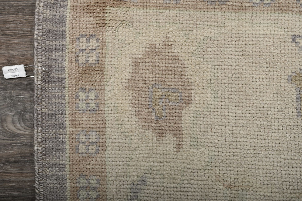 Thumbnail: 9x11 Beige Turkish Oushak Wool Rug