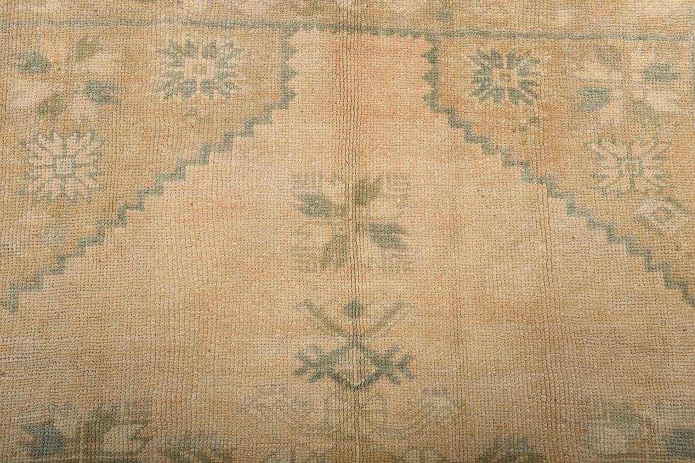 Thumbnail: 5x8 Beige Semi-Antique Turkish Wool Rug