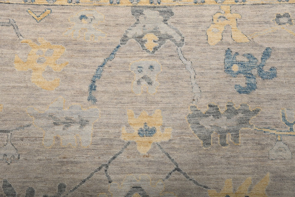 Thumbnail: 8x10 Beige Turkish Oushak Wool Rug
