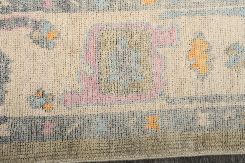 Thumbnail: 8x11 Beige Turkish Oushak Wool Rug