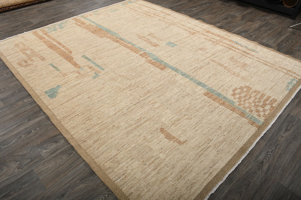 Thumbnail: 8x10 Beige Moroccan Wool Rug