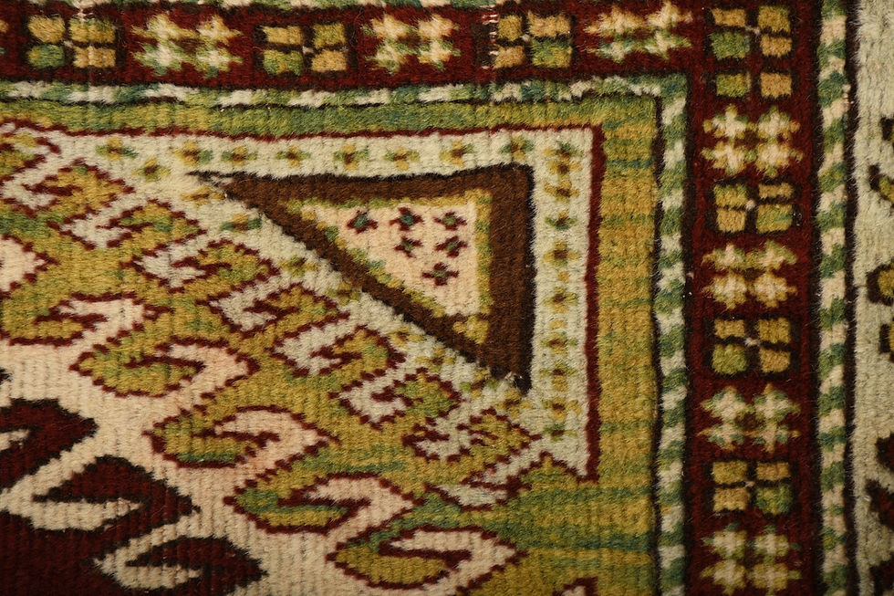 Thumbnail: Vintage Turkish Green Rug 4x6 Handmade Wool Anatolian Area Rug 1106