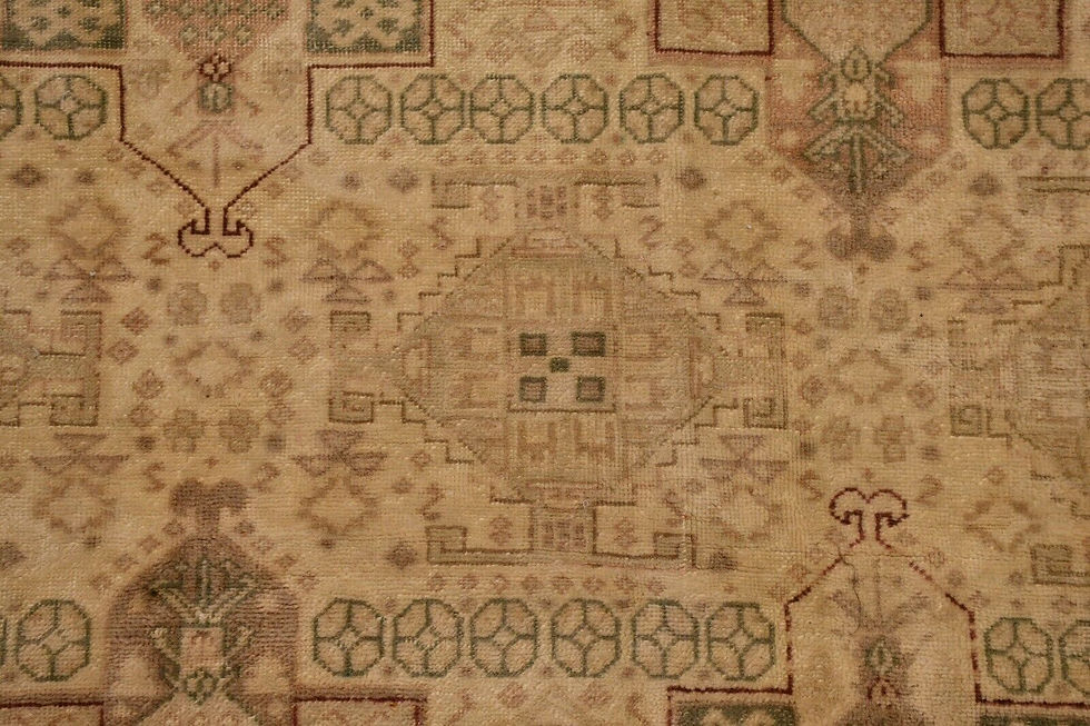 Thumbnail: Vintage Faded Beige 5 x 7 Kayseri Rug
