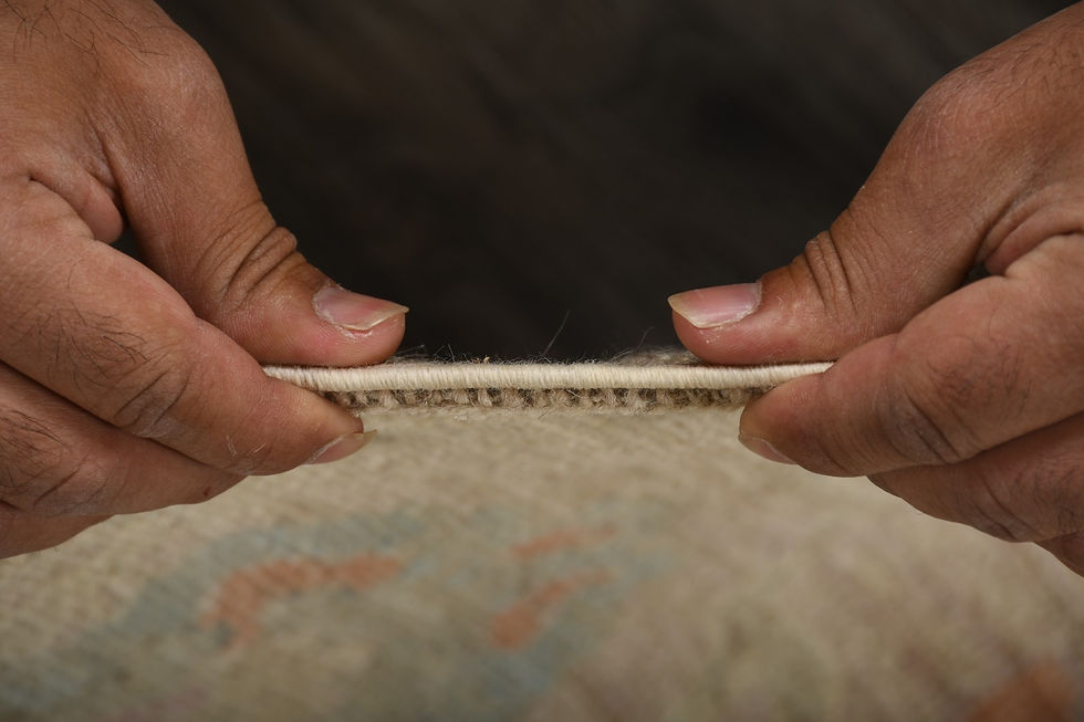 Thumbnail: 9x12 Beige Turkish Oushak Wool Rug