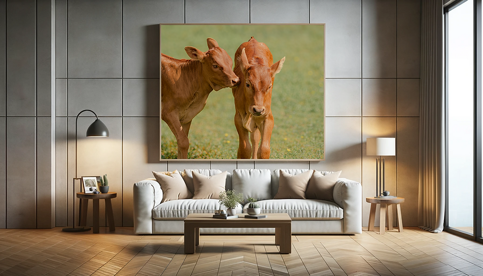 Thumbnail: Baby Brown Cow Pals Print