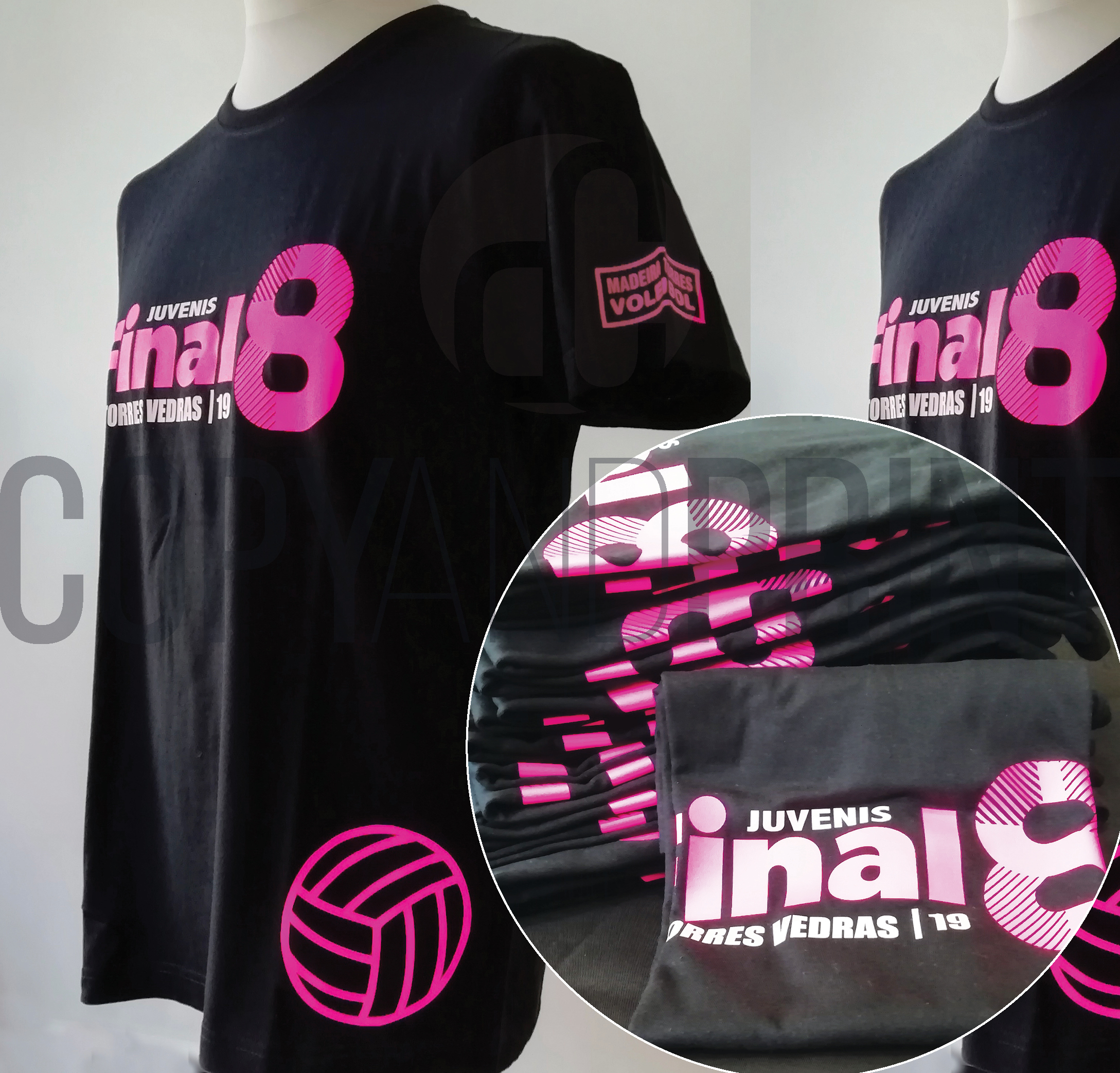 T-shirts Voleibol Estampagem