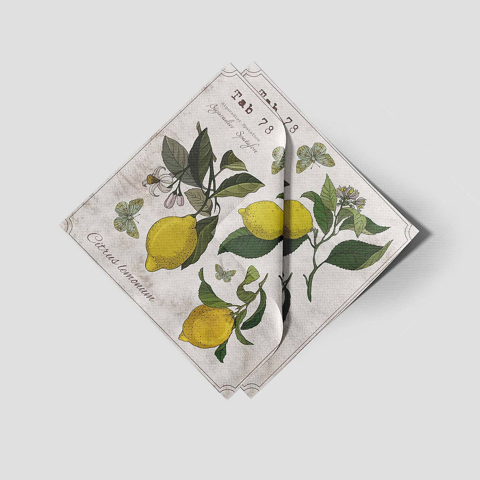 Thumbnail: Lemon Botany Cocktail Napkins