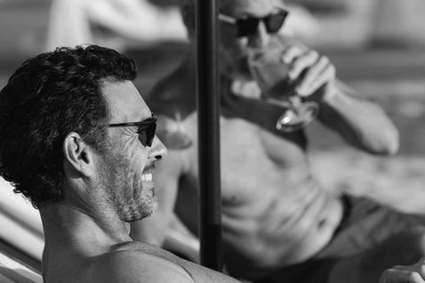 One&Only_Portonovi_LIFESTYLE_DAY3_Beach_Sunbeds_Him_Him_Her_1132-2_MASTER_BW