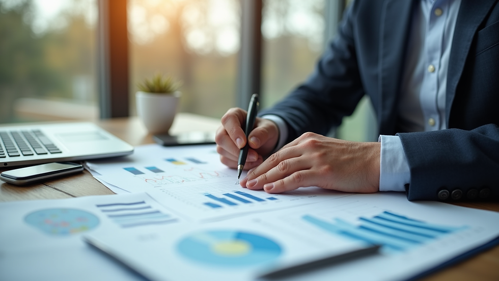 Accountant Reviewing Management Reports