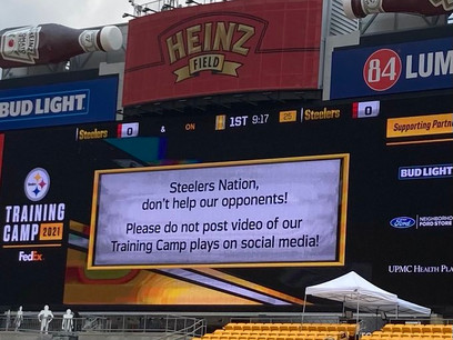 Steelers are asking fans to not post videos of their training camp plays on social media