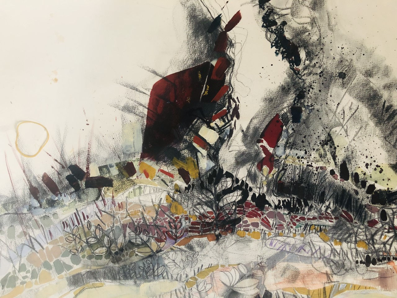 Landscape - still breathing, 50cm X 70cm, mixed media