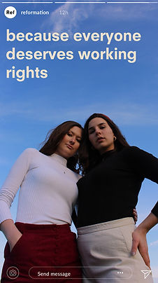 Hannah Berry social media content creation and photography | The model code for reformation | Megan and Kristina | digital assets