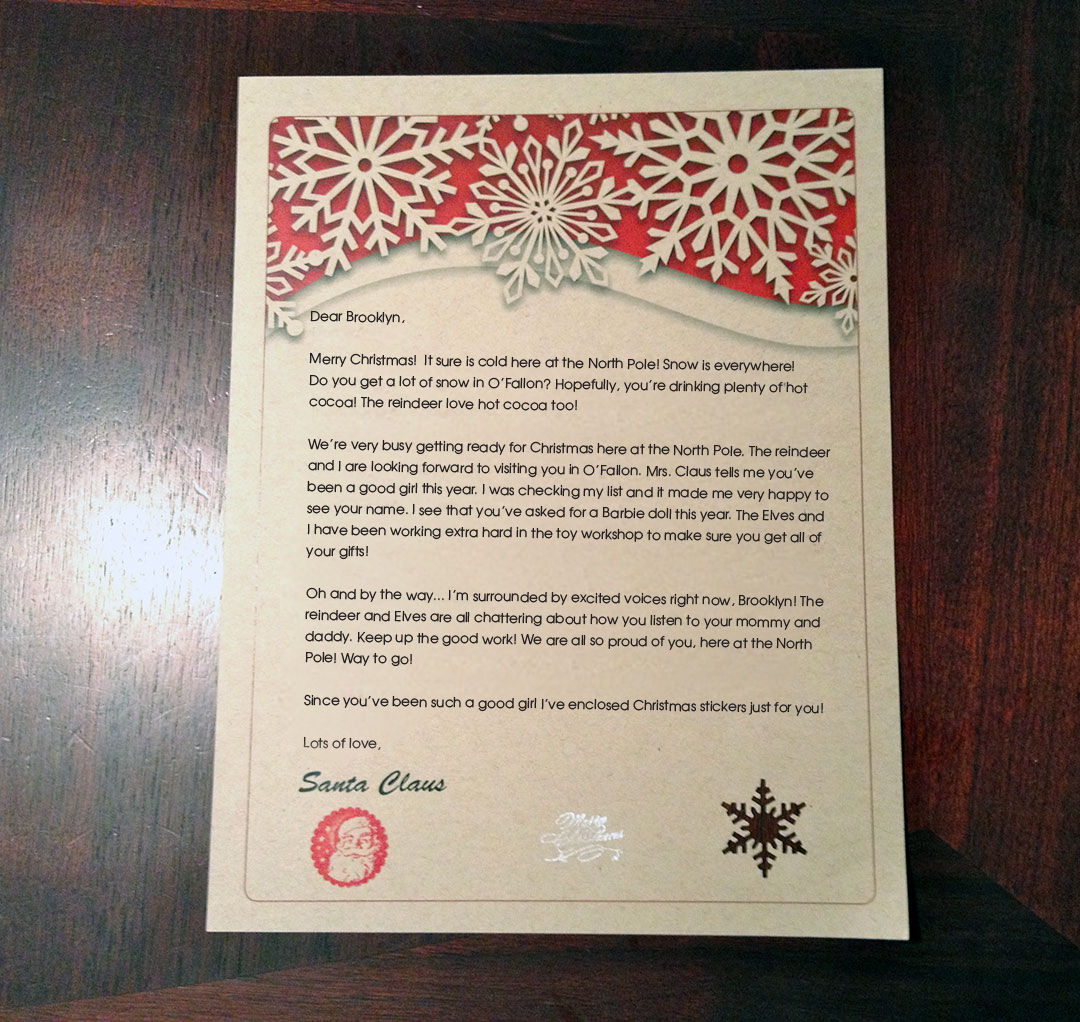 Winter Snowflakes Letter