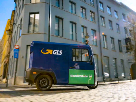 GLS Belgium tests mini electric van in Brussels