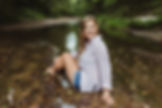 senior pictures in creek