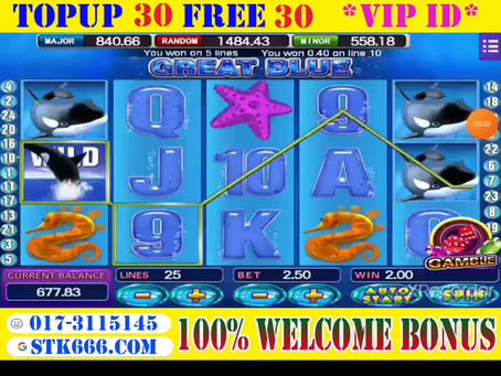 ⭐ BIG WIN ⭐📆 Tarikh : 22-9-2020👾 Kelab : MEGA@888🎮 Game : Great Blue