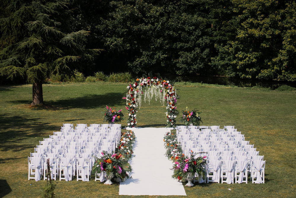 East London Wedding Videographer, Photographer, Soulful Vow Films, Fatima Gulied, Morden Hall, Luxury Wedding, Celebrating Diversity, Outdoor Ceremony, Summer Wedding, September Wedding, Vibrant Floral Decor, Brazilian Italian Couple