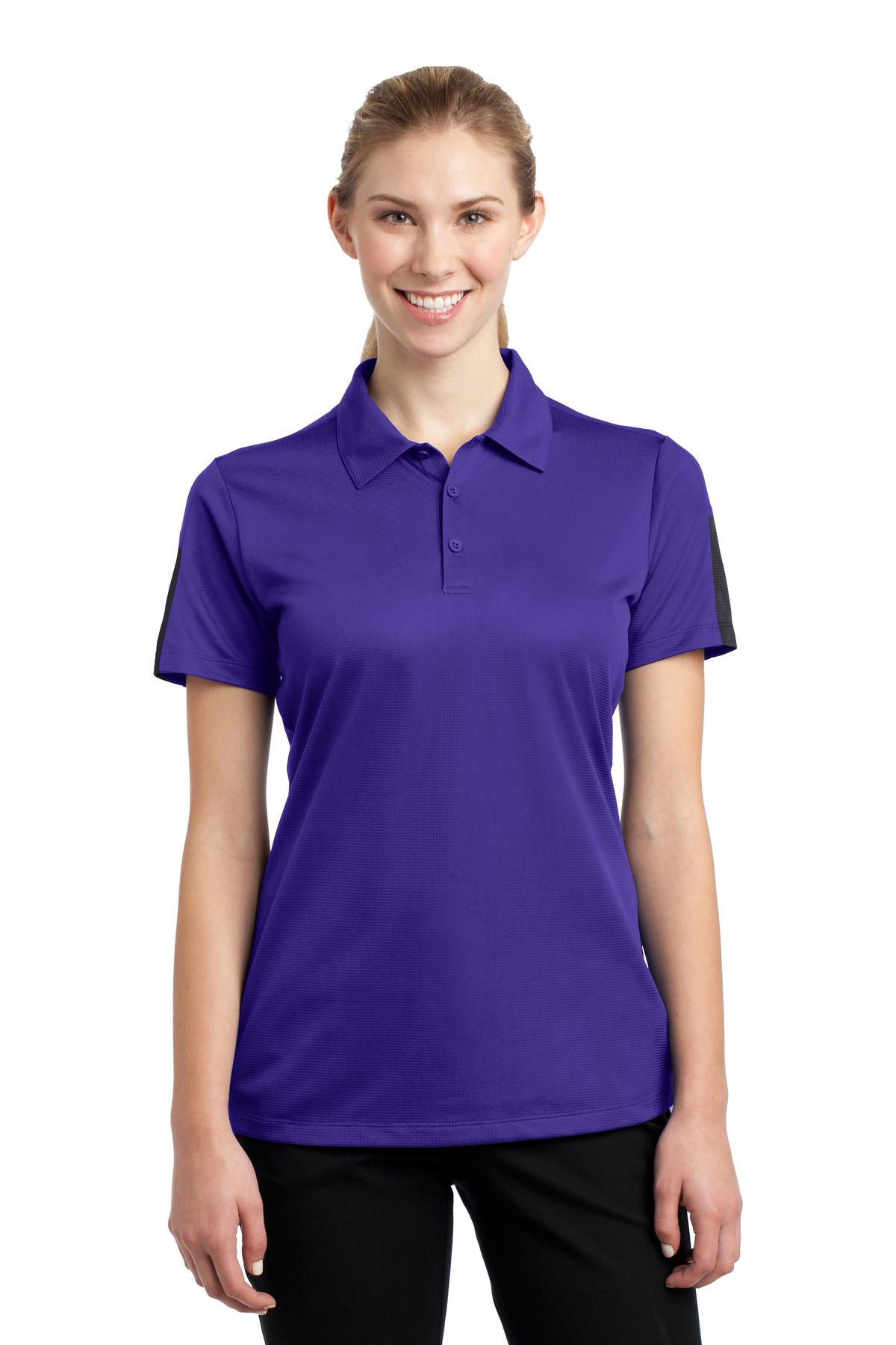 Sport-Tek® Ladies PosiCharge® Active Textured Colorblock Polo