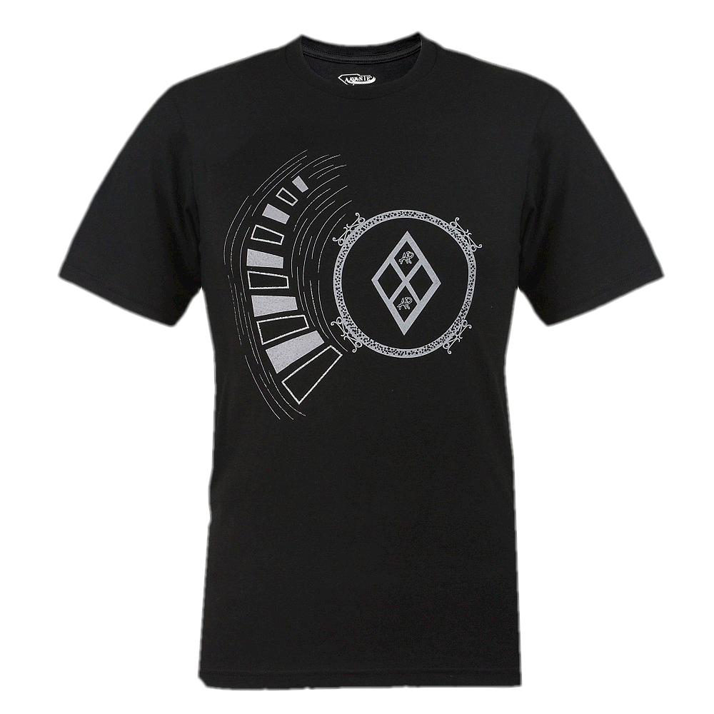 Cosmic Ice Glacier™ T-Shirt... Designed with a Silver Shimmer Overlay (Black)