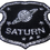 Thumbnail: Capricorn Zodiac Patch, black metallic silver, Iron-On Applique, Capricorn Saturn, Planet of Capricorn | Astro-Patch Mini's