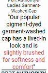 PA Garment-Washed Cap - Marketing Statem