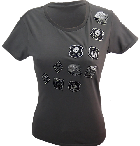 DSCF2387 - Lady's T-Shirt (Gray With Emb