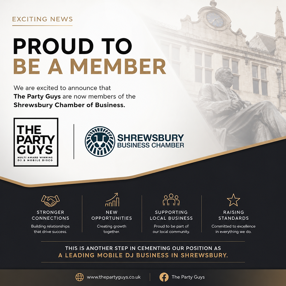 The Party Guys Join the Shrewsbury Business Chamber: A Proud Milestone for Our Business