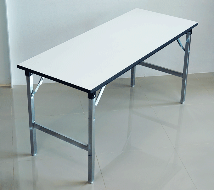 โต๊ะพับหน้าขาว