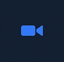Icône minimaliste et épurée symbolisant une visioconférence Zoom, design simple et clean a