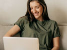 Student taking course online