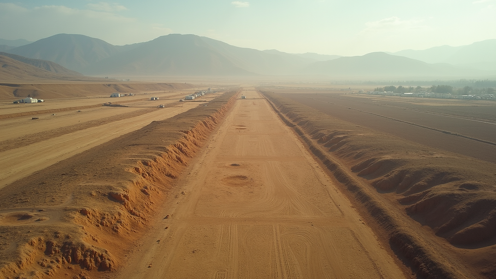 High angle view of a vast stretch of undeveloped land showing varying topography