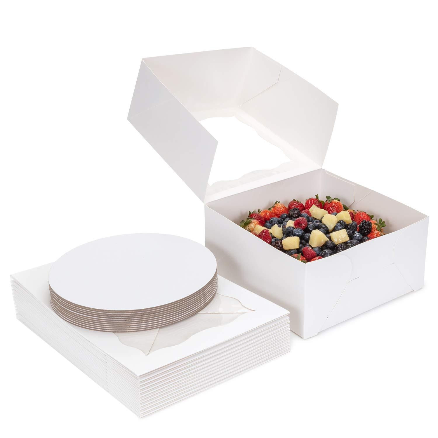 10Pcs/lot PVC Window Cake Box 