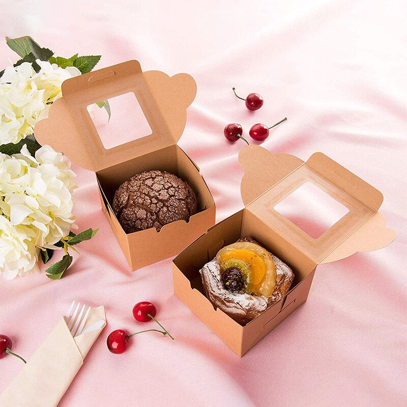 Thumbnail: 10Pcs/lot PVC Window Cake Box 
