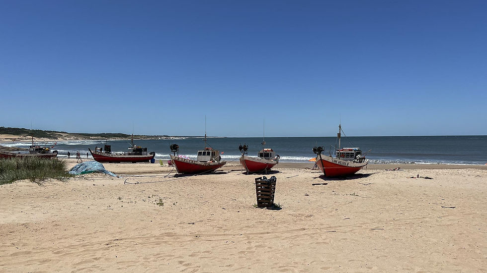 Uruguay | Punta del Diablo | Fishing boats at the beach