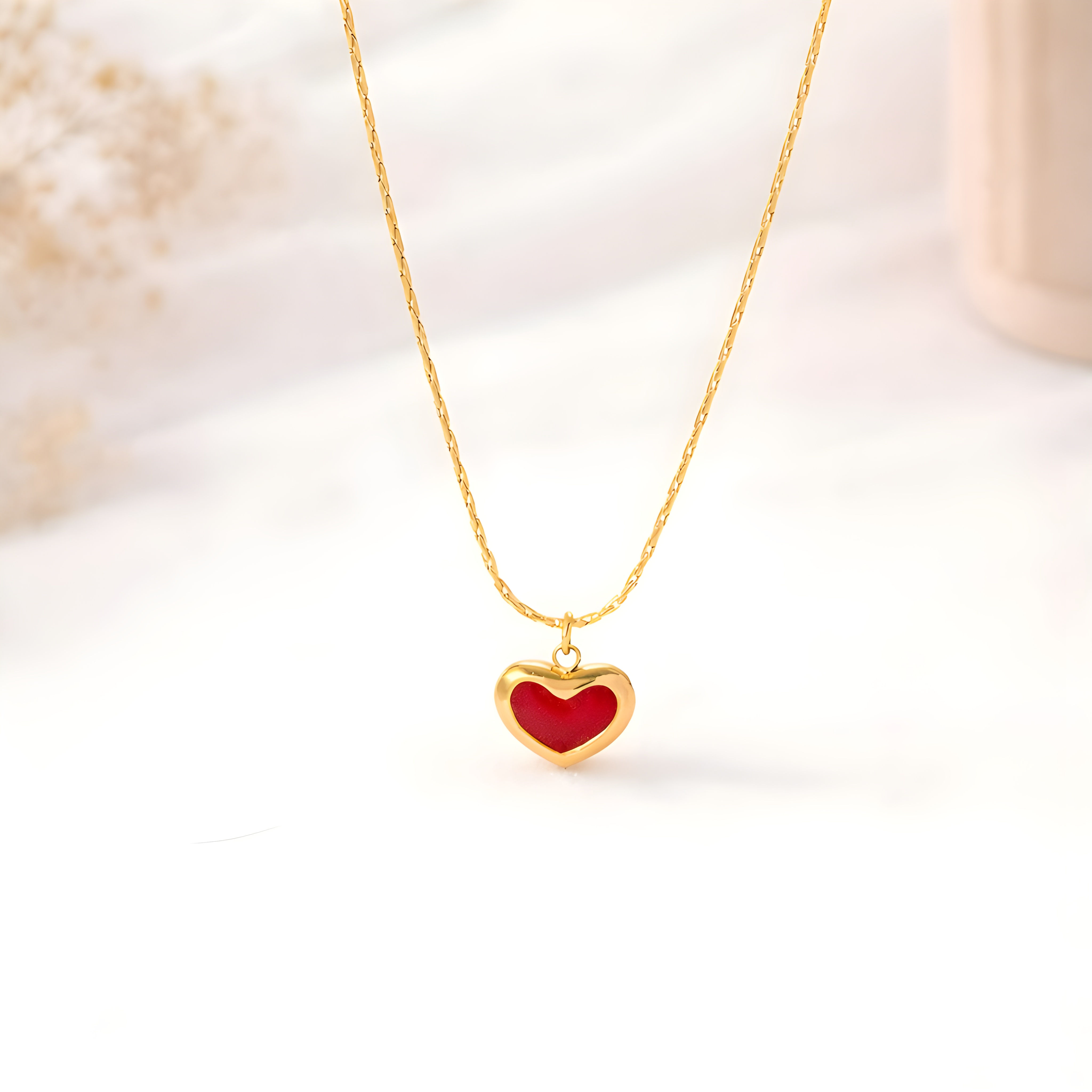 Ruby Heart Necklace
