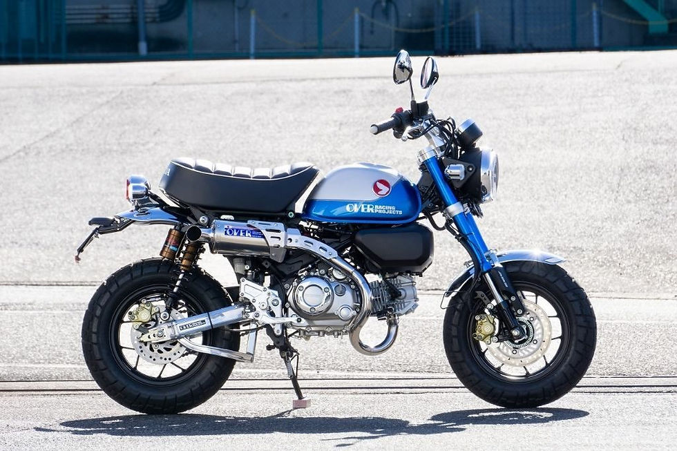 OVER Racing Stainless Steel Oval High Mount Exhaust 125 Monkey 2021-2024 JB03