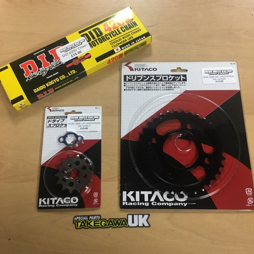 Motorcycle Chain/Sprocket Kit For ZS125-30 (CSKTV006) NEW SPROCKET SET DRIVE 80