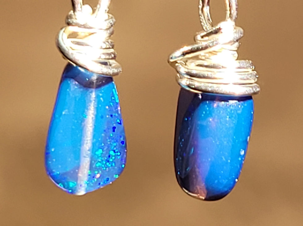 Thumbnail: Blue Sky, Earrings, Hypoallergenic, Sterling Silver