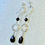 Thumbnail: Sold- Black Spinel & Sterling Silver Holiday Earrings