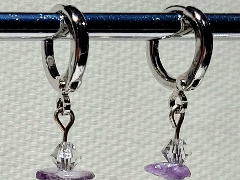 Thumbnail: Purple Skull Earrings