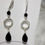 Thumbnail: Sold- Black Spinel & Sterling Silver Holiday Earrings